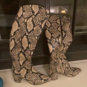 Marc Fisher knee high croc boots